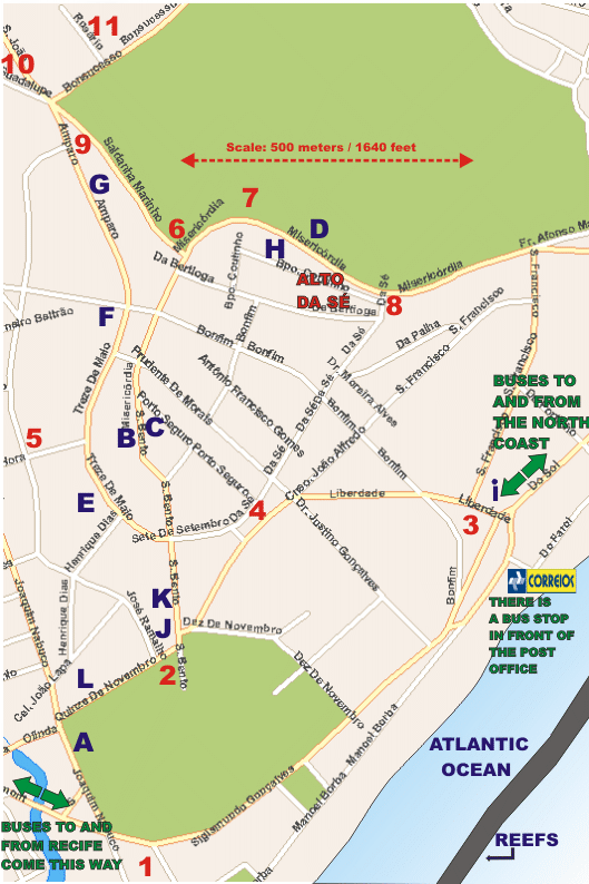 Map of Historic Center of Olinda